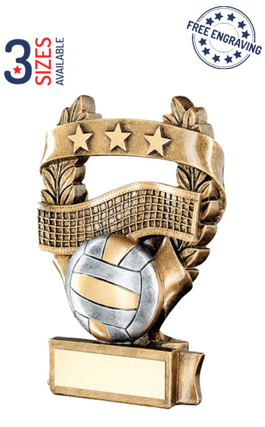 STAR WREATH VOLLEYBALL - RESIN TROPHY - RF497