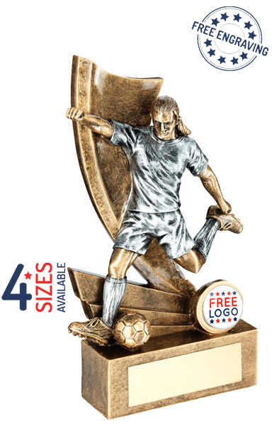 Female Football Striker Resin Award - RF146