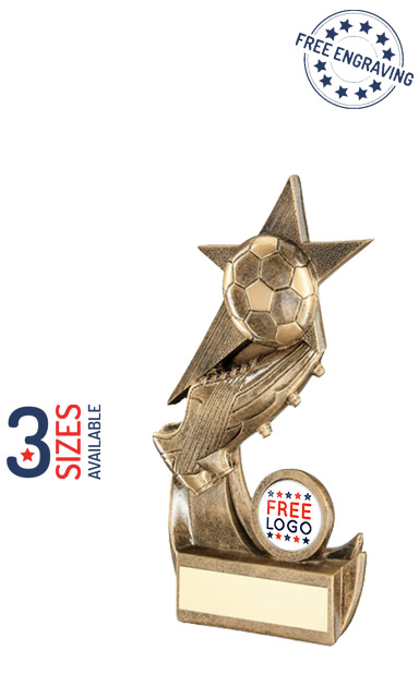 Shooting Star Boot & Ball Resin Award - RF241