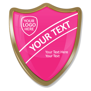 BESPOKE SCHOOL SHIELD BADGE - PINK