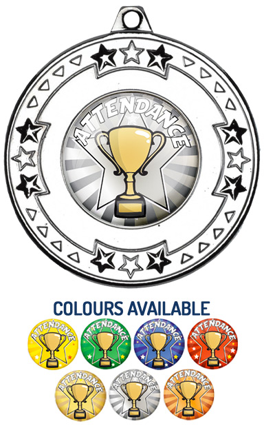 Silver Attendance Medal- M69S - Includes Free Ribbon