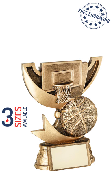 Basketball Gold Cup Resin Trophy - RF789