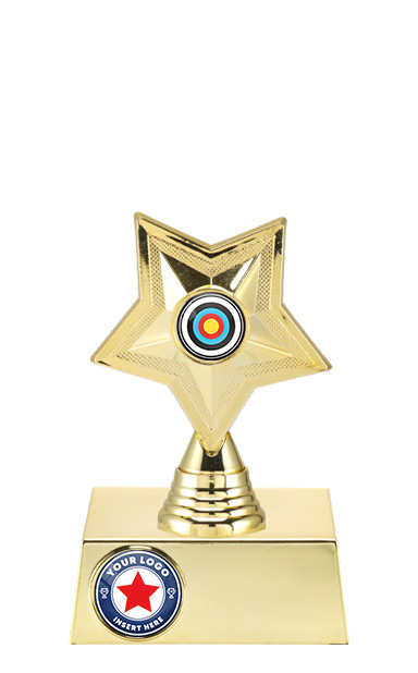 17.5cm GOLD STAR SHINE HOLDER BASKETBALL AWARD - P531.01 + N33.01