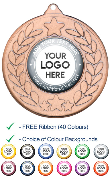 ISA PERSONALISED 9459B BRONZE YOUR LOGO & TEXT MEDAL