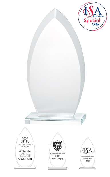 ISA Member Almond Glass AWARD - W32_. 