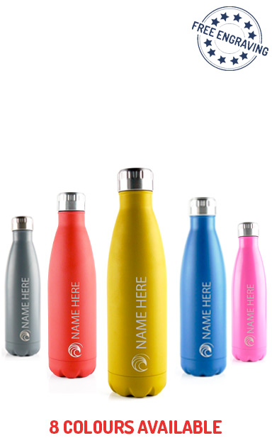 FOOTBALL PERSONALISED STAINLESS STEEL REUSABLE WATERBOTTLES - X578--