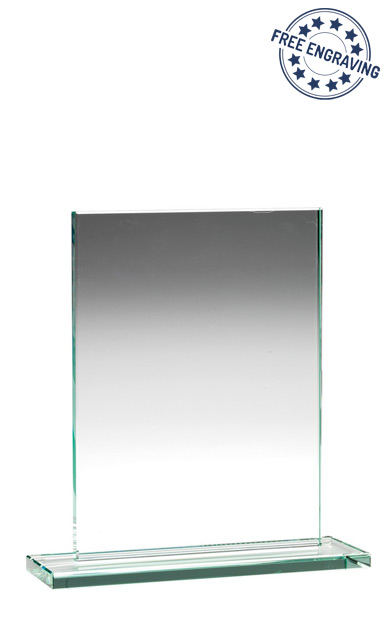 RECTANGLE PLAQUE JADE GLASS AWARD (18.4cm)- 10mm thickness - TP02B