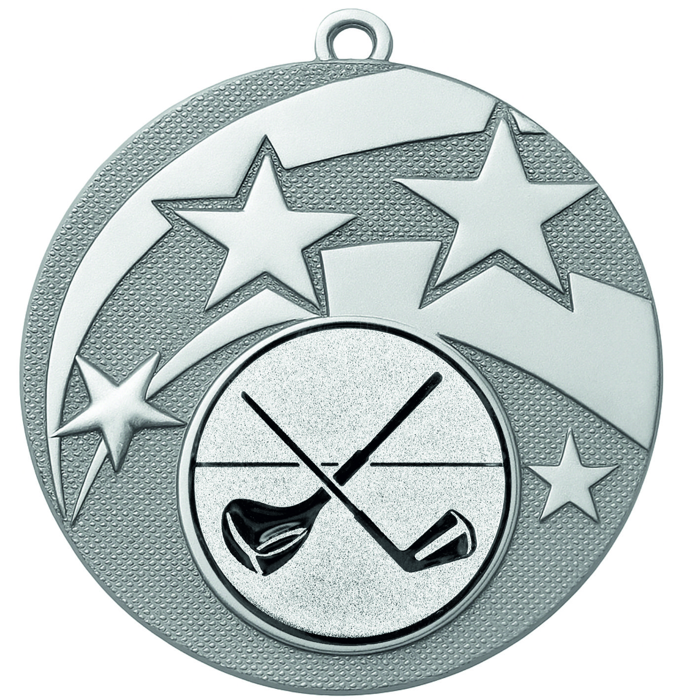 Silver Star Golf Clubs Medal - FREE Ribbon - BIE.M9457.02 | FREE Logo ...