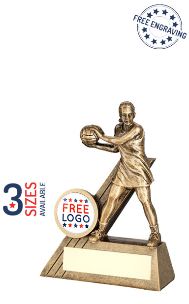 Female Netball Figure Resin Trophy- RF053